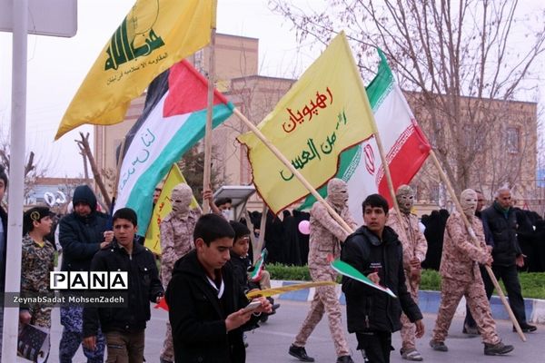 مراسم راهپیمایی 22 بهمن  در شهرستان بشرویه  خراسان جنوبی