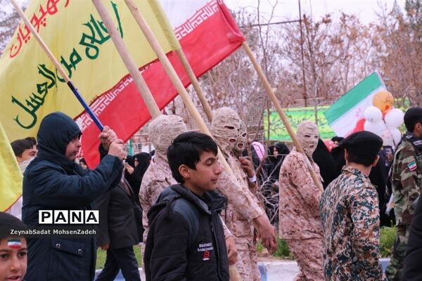 مراسم راهپیمایی 22 بهمن  در شهرستان بشرویه  خراسان جنوبی