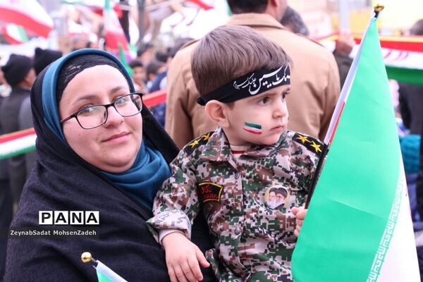 مراسم راهپیمایی 22 بهمن  در شهرستان بشرویه  خراسان جنوبی