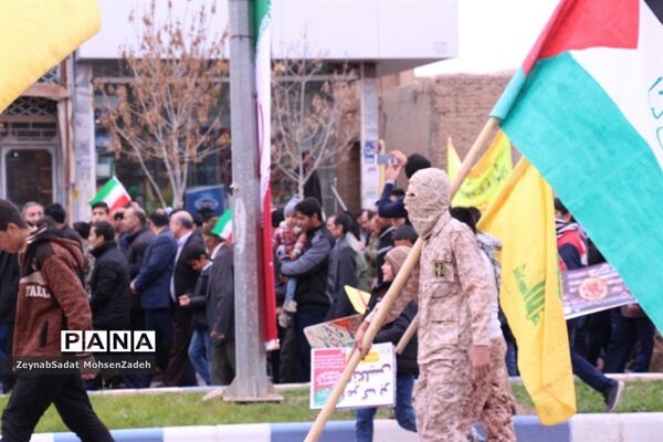 مراسم راهپیمایی 22 بهمن  در شهرستان بشرویه  خراسان جنوبی