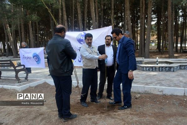 کاشت ۴۰ اصله نهال با یادمان ارتباطی فراگیر