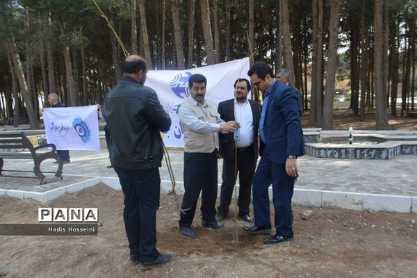 کاشت ۴۰ اصله نهال با یادمان ارتباطی فراگیر