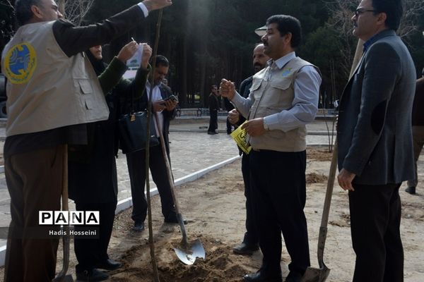 کاشت ۴۰ اصله نهال با یادمان ارتباطی فراگیر