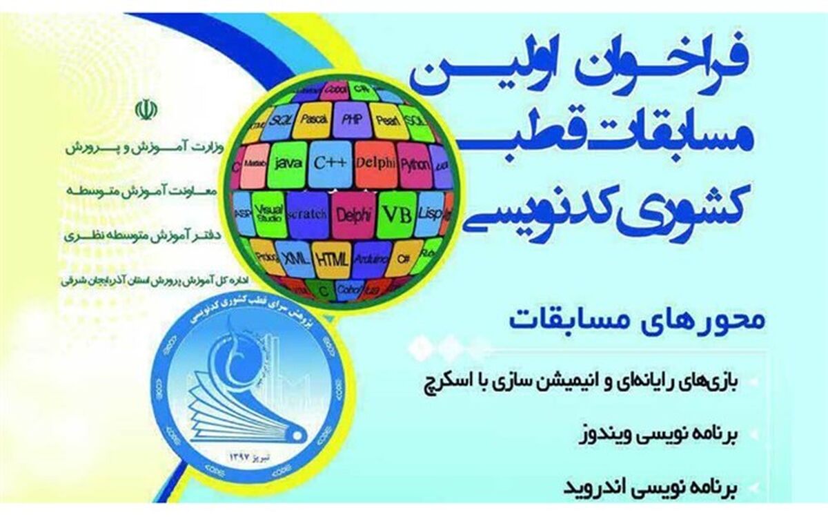 ابلاغ شیوه‌نامه اولین دوره مسابقات کشوری کدنویسی پژوهش سراهای دانش‌آموزی