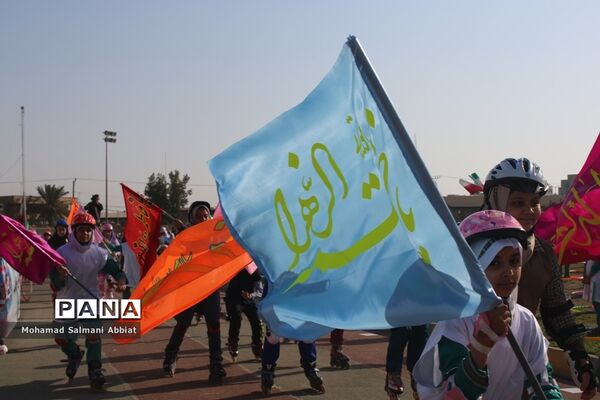 همایش دانش آموزی ۳۰۰۰نفری همیاران ورزش در ناحیه یک اهواز