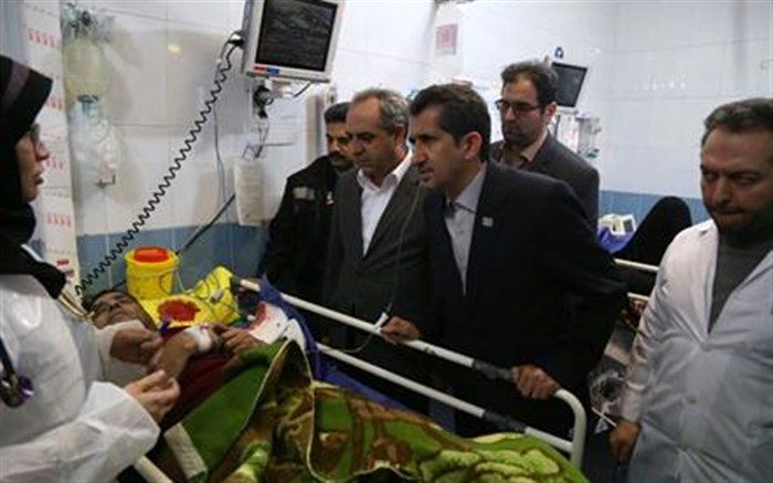 استاندار قم از مصدومین حادثه تصادف در محور قم -تهران عیادت کرد