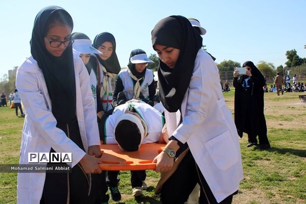 مانور  مشترک 2000نفری یاوران انقلاب نواحی یک و سه اهواز، کارون و باوی