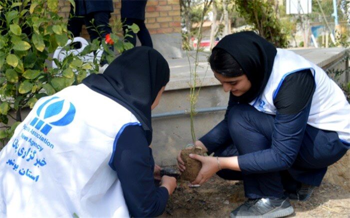 خبرنگاران پانا استان بوشهر نهال کاشتند
