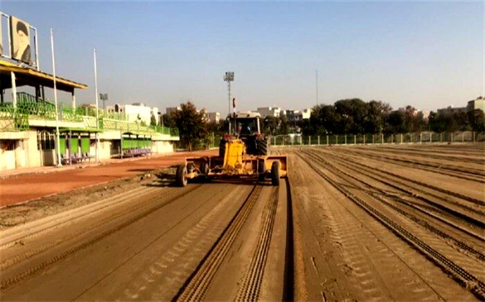 کشت اولین زمین چمن با روش لیزری در شهرری