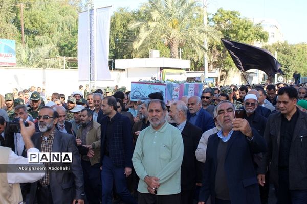 تشییع پیکر سه شهید گمنام در بوشهر-1