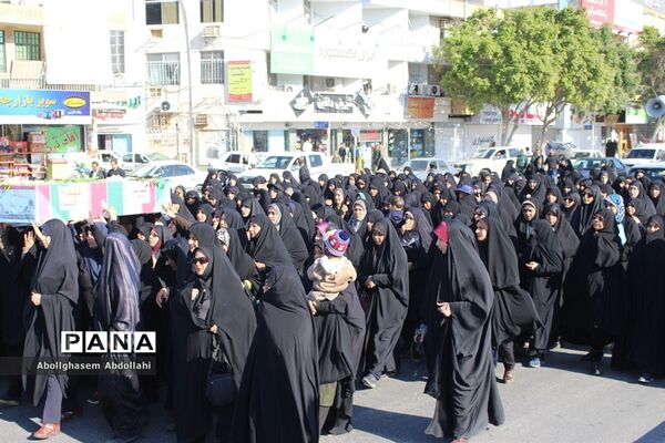 تشییع پیکر سه شهید گمنام در بوشهر-2
