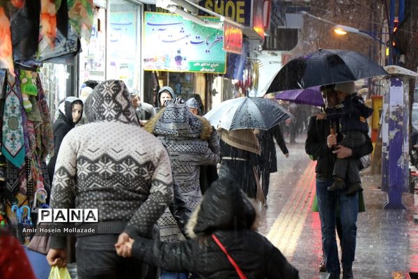 بارش تگرگ در ارومیه