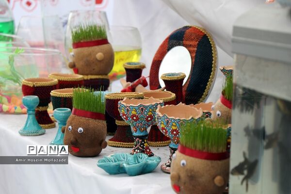 بازار فروش ماهی  و سبزه نوروزی در ارومیه