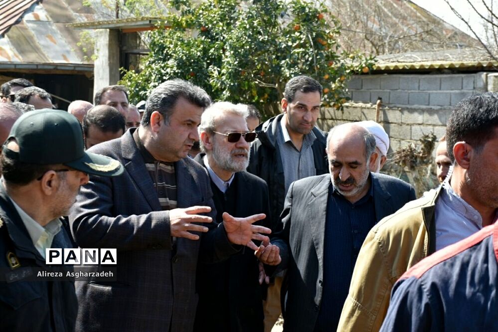 بازدید رئیس مجلس از مناطق سیل‌زده بابلسر