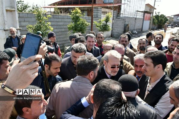 بازدید رئیس مجلس از مناطق سیل‌زده بابلسر