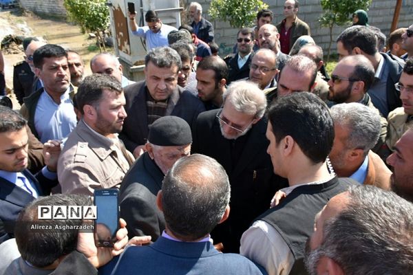 بازدید رئیس مجلس از مناطق سیل‌زده بابلسر
