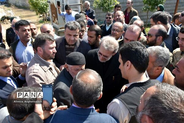 بازدید رئیس مجلس از مناطق سیل‌زده بابلسر