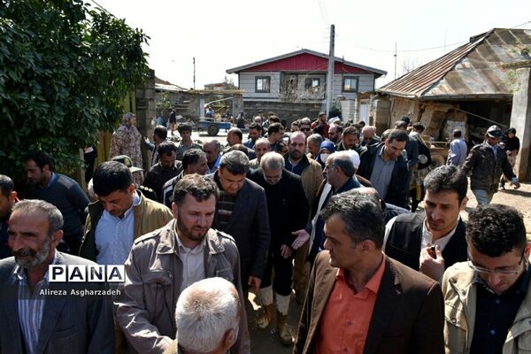 بازدید رئیس مجلس از مناطق سیل‌زده بابلسر