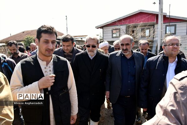 بازدید رئیس مجلس از مناطق سیل‌زده بابلسر