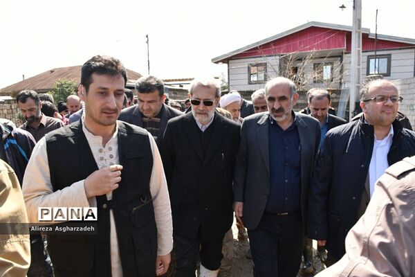بازدید رئیس مجلس از مناطق سیل‌زده بابلسر