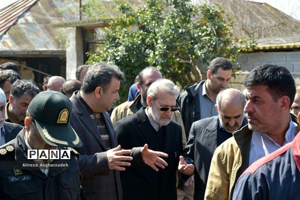 بازدید رئیس مجلس از مناطق سیل‌زده بابلسر