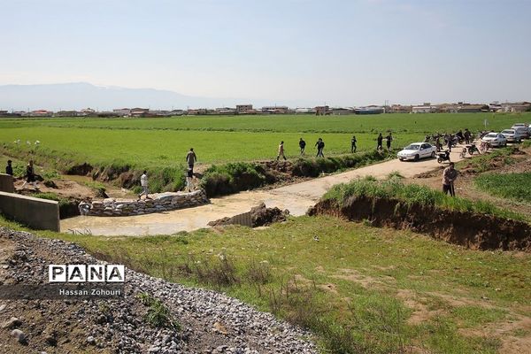 مناطق سیل‌زده آق‌قلا و روستاهای اطراف