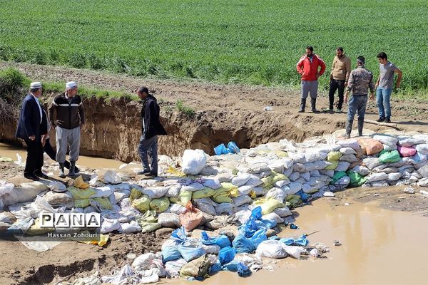 مناطق سیل‌زده آق‌قلا و روستاهای اطراف
