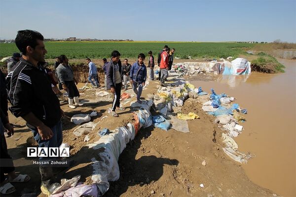 مناطق سیل‌زده آق‌قلا و روستاهای اطراف