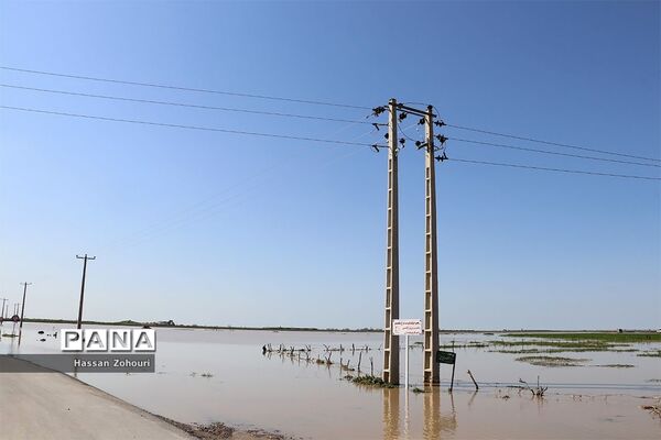 مناطق سیل‌زده آق‌قلا و روستاهای اطراف