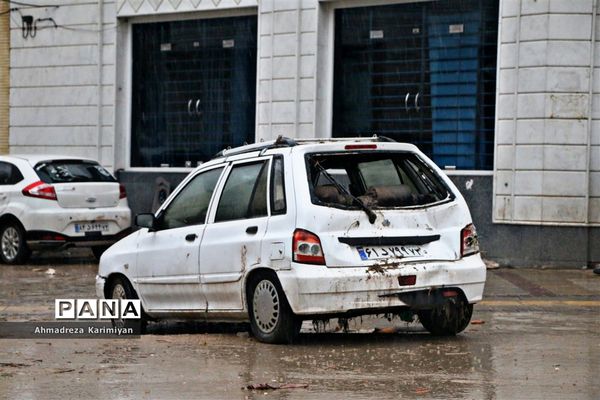 جاری شدن سیل و امدادرسانی در شیراز