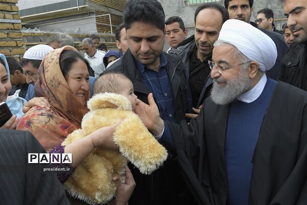 بازدید رئیس جمهوری از مناطق سیل زده  استان گلستان