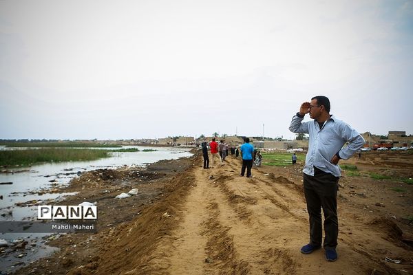 نگرانی مردم از سیل احتمالی در شیبان خوزستان