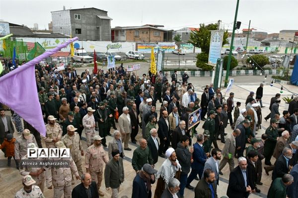 نماز جمعه و راهپیمایی مردم بابلسر