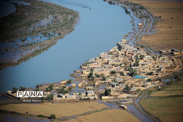 تصاویر هوایی از مناطق سیل زده استان خوزستان
