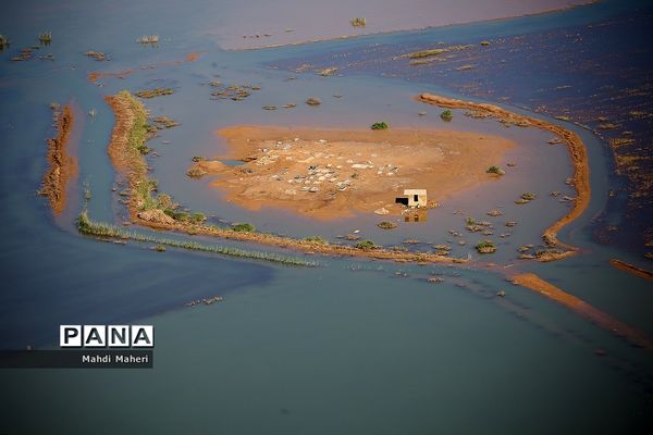 تصاویر هوایی از مناطق سیل زده استان خوزستان