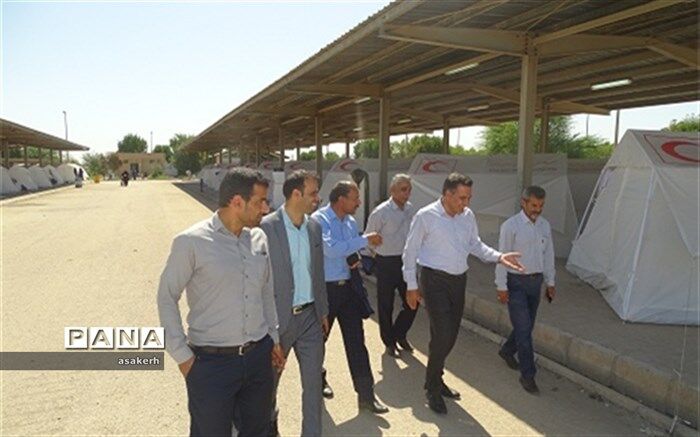 بازدیدمعاون پژوهش و برنامه ریزی و آموزش نیروی انسانی آموزش و پرورش خوزستان از مناطق سیل زده شهرستان شادگان