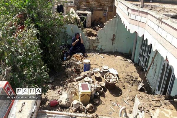 منازل تخریب‌شده در سیل پلدختر استان لرستان