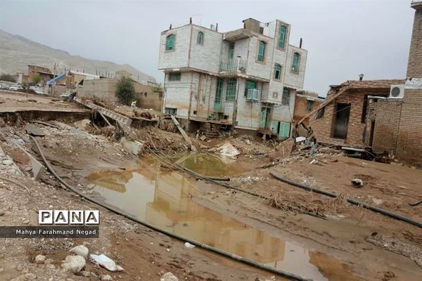 منازل تخریب‌شده در سیل پلدختر استان لرستان