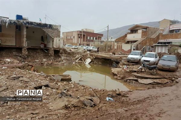 منازل تخریب‌شده در سیل پلدختر استان لرستان