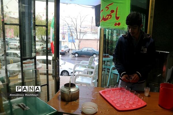 ایستگاه صلواتی سازمان دانش‌آموزی آذربایجان شرقی به مناسبت نیمه شعبان