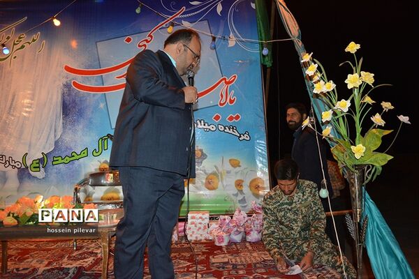 برپایی جشن میلاد در هیات صاحب الزمانی شهرستان خوسف