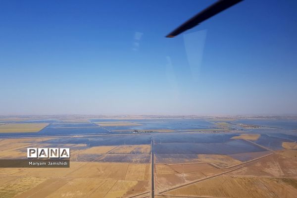 تصاویر هوایی از آخرین وضع مناطق سیل‌زده در لرستان و خوزستان