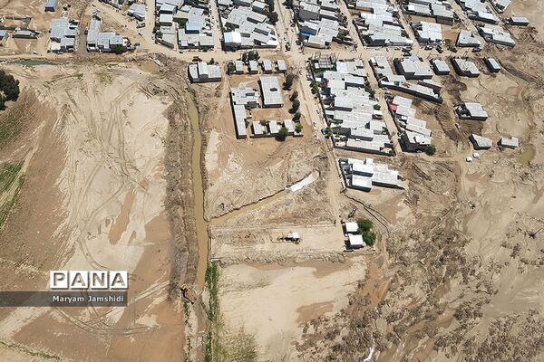 تصاویر هوایی از آخرین وضع مناطق سیل‌زده در لرستان و خوزستان