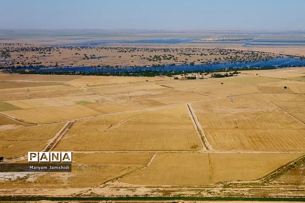 تصاویر هوایی از آخرین وضع مناطق سیل‌زده در لرستان و خوزستان