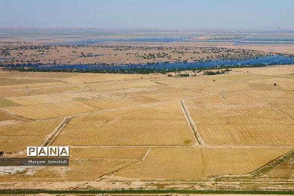 تصاویر هوایی از آخرین وضع مناطق سیل‌زده در لرستان و خوزستان