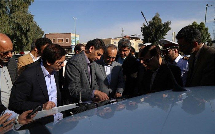 بازدید استاندار و شهردار قم از تقاطع خیابان امام (ره) و خیابان شهید کیوانفر