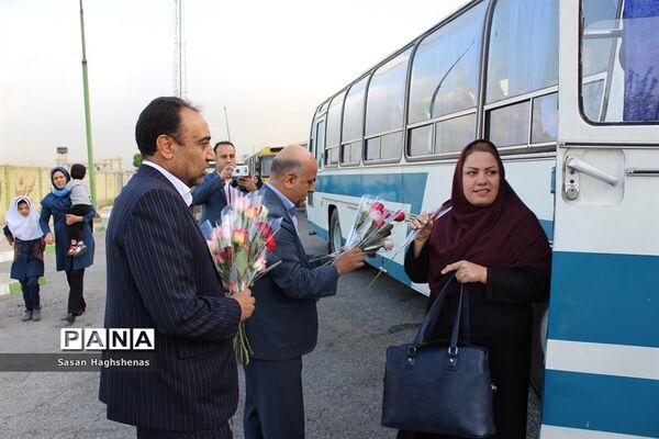مراسم سپاس معلم در ترمینال فرهنگیان اسلامشهر
