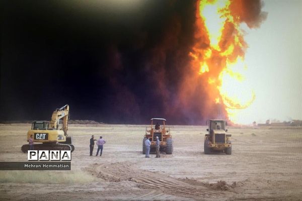 انفجار خط لوله نفت امیدیه -اهواز