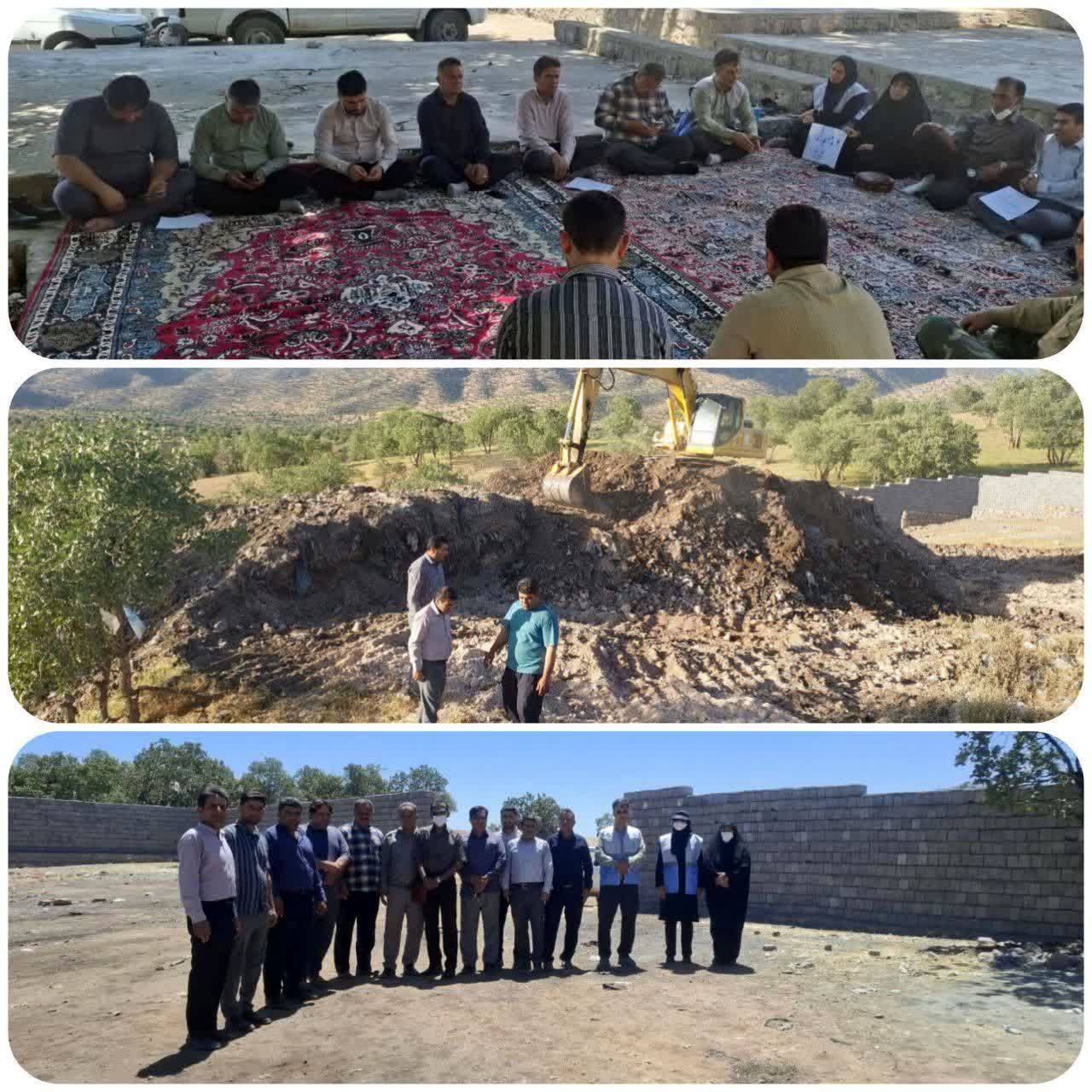 پایان عملیات حصارکشی مکان دفن پسماند روستای رفن