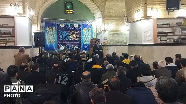 عزاداری مردم نیشابور برای شهادت رهبر عزیز انقلاب اسلامی 